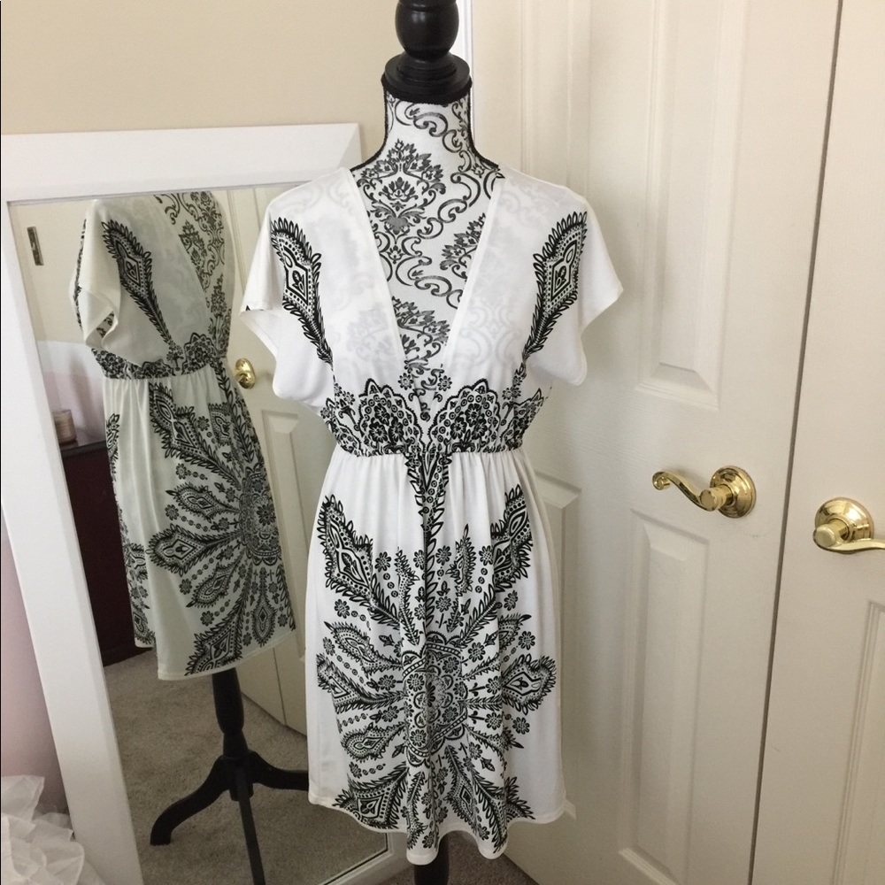 Flirty Low V-neck Dress (S)